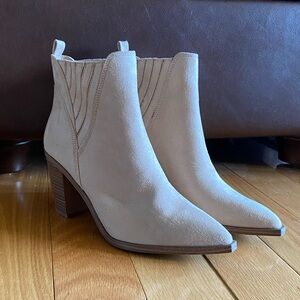 Women's Cream Ankle Boots